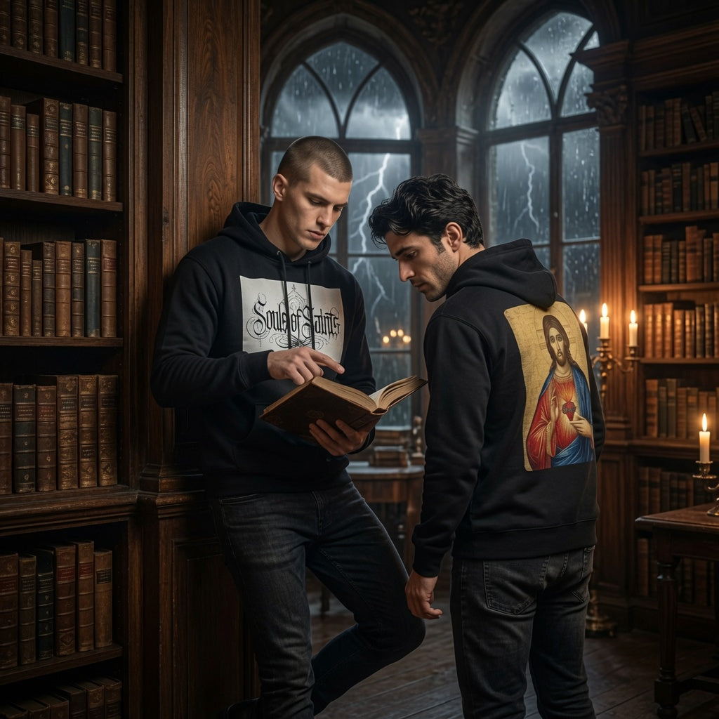 Sacred Heart Hoodie | Ornate Souls of Saints Calligraphy