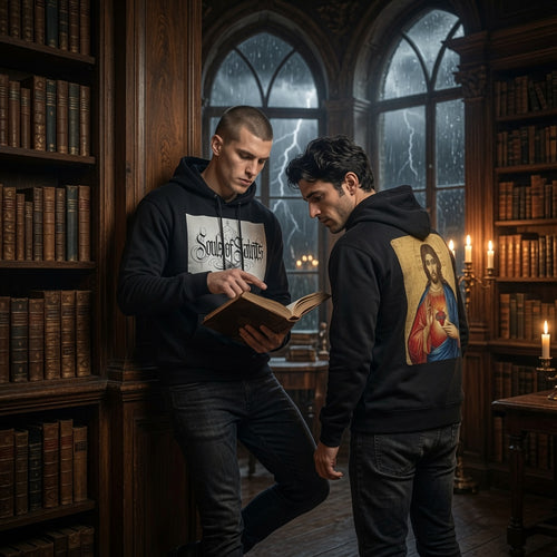 Sacred Heart Hoodie | Ornate Souls of Saints Calligraphy